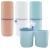 Oulesvte 3 pieces of toothbrushes etui plastic toothbrushes etui travel set portable tooth cleaning cup travel toothbrush container for toothbrushes and toothpaste for camping travel at home (3 colors