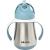 B aba - drinking clerk - 2 in 1 baby bottle - children's cup with straw - 100% dense - easy to open - removable handles -Tritan and silicone - 250 ml - Blue blue - 250ml