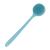 DNC Silicone Back Scrubber for Shower Soft Bath Brush with Long Handle (Blue)