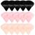 15 Pieces Powder Puff Face Soft Triangle Makeup Puff Velour Puff for Loose Powder Body Powder Cosmetic Foundation Blender Makeup Sponge Beauty Wet Dry Makeup Tool(Black,Nude,Pink) Black, Nude, Pink