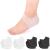 4 Pairs Heel Protectors, Silicone Heel Cups for Heel Pains,Cracked Heels, Heel Spurs, Plantar Fasciitis,Unisex Fit Gel Heel Pads, Stocking Stuffers for Men Women Teens Black + White