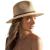 FURTALK Sun Hats for Women Summer Wide Brim UV UPF 50+ Panama Fedora Foldable Packable Straw Beach Hat Ivory Khaki Medium-Large