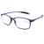 DOOViC Blue Light Filter Computer Reading Glasses for Unisex TR259-C (9 Colors) Matt Blue 1.5 x