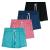 4 Pack: Girls Athletic Performance Dry-Fit Running Shorts with Drawstring & Pockets Large Set 2