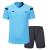 SHINESTONE Men's Soccer Referee Jersey Short Sleeve Blue L