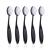 UNIMEIX 5 Pack Craft Ink Blending Brushes Set Tool Oval Makeup Brushes Blender Brush for Card Making(Size 4 0.8" Brush Head Black) 5 Pack Black
