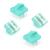 Ecraft Paper Trimmer Replacement Blades: Automatic Security Safeguard Paper Cutter Blade Refills Mint Green (4 Pack) White