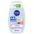 Nivea baby good night bathroom & shampoo mild baby shampoo & shower gel with almond oil vitamin E B5 and C calming baby shampoo with hypoallergenic formula and skin-friendly pH (200 ml)