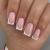RikView French Tip Press on Nails Medium Fake Nails White Stick on Nails Square Pink Nails for Women Square French