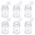 RAYNAG Set of 6 Mini Empty Loose Powder Bottle Travel Cosmetic Glitter Powder Eye Shadow Powder Box with Sifter and Lids