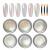 GZMAYUEN Mermaid Nail Powder 6Pcs Pearl Mirror Chrome Pigment Nail Powder Nail Art Pearlescent Powder for Nails Multicolor