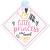 mybabyonboard UK Princess On Board Pink with Crown (024) Non Personalised Car Sign New Baby Girl/Child Gift/Present