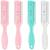 Glamlily 4 Pack Hair Thinning Comb Set Razor Combs for Women (Assorted Colors 7.1x1.2 inches)