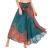 Sanahy Women's Bohemian Style Print Long Maxi Skirt Boho Casual Festival Summer Beach Skirts Elastic Waist Vintage Print