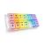 Pill Organizer 2 Times a Day, Fullicon Quick Fill Large Weekly AM PM Pill Box, Medicine Organizer 7 Day, Daily Pill Cases - Rainbow (Patent Registered) Multi-colored Medium