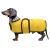 Minezi's hundred coat with reflex strips rain/waterproof adjustable vest suitable for small and medium-sized dogs such as Dachshund-Gelb-S S (backlong: 36-38cm) yellow