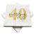 20 napkins for 40th birthday 33x33 cm - white gold black
