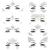 Noctilucent Face Gems Luminous Temporary Tattoo Stickers Acrylic Crystal Glitter Stickers Waterproof Face Jewels Rainbow Tears Rhinestone for Party, Rave Festival, Dress-up of ZLXIN(8 Pcs A Set) Style 7