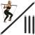 Popders resistance tapes rod portable pilates bar training bar resistance bands bar for fitness straps strength training yoga fitness equipment for at home black