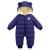 Baby Hooded Winter Romper Boys Girls Down Jacket Warm Snowsuit Coat Kids Warmer Bodysuits Outfits Long Sleeve Jumpsuit 6-9 Months(80) Navy Blue 6-9 Months Blue