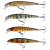 ELBFANG Zander Pike Wobbler Set | 4 pieces | shallow running | natural colors | predatory fish artificial bait fishing