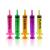 FLAVORx Rainbow Dose Oral Dosing Syringes | No More Medicine-Time Meltdowns! | 5 Uniquely Colored Syringes | 10ml (2tsp) Each | 3 Bottleneckers Included | New & Improved!