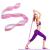 Yoga stretch belt with 8 loops violet strain band resistance gymnastics band for yoga pilates gymnastics leg extensions stretching exercises |86cm stretching a total of approx. 167cm long |4cm wide