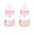MAM Easy Start Anticolica baby bottle in a set of 2 with SkinSoftTM silicone teat 0+ months 160 ml pink