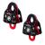 GM CLIMBING 40kN Micro Double Pulley Prusik Minding Ball Bearing UIAA CE for Progress Capture System Rigging Hauling Rescue Arborist Tree Climbing Pack of 2