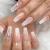 Yivaiks 24pcs Advanced Hand Made Glitter Gradient Pink Press on Nails Medium Length,Luxurious Crystal Gem Design Ballerina Long Coffin Fake Nails with Jelly Glue,Acrylic Nails Perfect Accessory for Banquets, Soirees, Parties(GD-004)