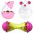 3 Pcs Cat Feeder Toy Cat Interactive Toy Food Dispenser Training Ball for Training Improve Pet Cats IQ