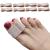 DYKOOK Broken Toe Wraps 8 Pcs/Pack Fabric Toe Splint Toe Cushioned Bandages Finger Protectors Straightener Hammer Toe Separators Beige-l Size