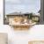 Cat Window Perch, Fit for 2 Cats, Natural Wood with Removable Fleece Mat Space Saving Cat Window Seat for Cats Solid(23.6"L*14.8"W*6.7"H)