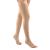 Evolyline Medical Open Toe Thigh High Compression Socks for Women & Men Beige Compression Stockings toeless 20-30 mmHg Graduated Support Stockings for Varicose Veins Edema Flight Beige M