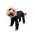 Trouser Suit Waterproof Dog Rain Coat Onesie Black (18 inch)