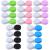 20PCs contact lens container protective cover with contact lenses and integrated mirrors contact lenses glasses case wearable travel contact lenses set for at home and travel - green blue pink black
