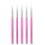 Sibba 5 pieces eyeliner brush thin fine point micropinsel make -up applicer eyeshadow tool plastic rods nail art painting pen pink 5 pieces pink