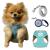 Belffy cat dishes and leash set with automatic leash for cats kittens puppies or dogs.Outbreaking jacket and leash for large medium and small pets (large blue).L blue
