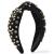 Etercycle Rhinestone Headband  Black Top Knotted Headbands for Women  Fashion Wide Head Band Luxury Sparkly Crystal Jeweled Embellished Hair Accessories