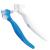Denture Brush (Set of 2) Blue & White Brushes Easy Grip Handle Double Bristle Head