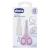 Chicco nail scissors for babies and children stainless steel baby scissors with curved blades and rounded tips protective cover non -slip rubber grist - baby accessories for newborns from 0 months pink