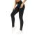 THE GYM PEOPLE Thick High Waist Yoga Pants with Pockets Tummy Control Workout Running Yoga Leggings for Women Medium Black