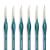 Transon Detail Thin Paint Brush Set 6pcs for Model Minature Craft and Art Painting  Nylon  Green 6 PCS