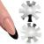Deep Oval Easy French Smile Line Nail Art Manicure Edge Trimmer Nail Cutter Acrylic Tool with 9 Sizes  HJ-NAT200-FS13 Silver