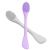 RamPula Silicone Facial Mask Applicator Face Masks Skincare Brush Facial Scrubber Double-Head Lotion Spatula Scoop for Makeup,Foundation,Cream,Lotion,Moisturizer,Gel,Peel,Mud Masks (Purple+Gray) Purple and Grey