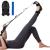 Flintronic Yoga Stretching Strap Stretching Band with 7 loops yoga stretch belt highly elastic gymnastics gur with TPE tension belts practice loop for stretching the leg muscles #1 black