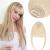 Elailite Human Hair Bangs Clip on Fringe Real Hair Extensions Air Bangs Neat Bangs With Temples For Women - #60 Platinum Blonde Neat Bangs #60 Platinum Blonde