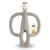 Match stick Monkey - Bite ring Affe Original - Baby Dental Aid - Massage Soft Soft Massage Wound Gums - Silicone BPA -free - Greifling for teething - from 3 months - gray