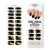 MOYOU LONDON Semi Cured Gel Nail Wraps 20 Pcs Gel Nail Polish Strips for Salon-Quality Manicure Set with Nail File & Wooden Cuticle Stick (UV/LED Lamp Required) - Drama Queen