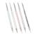 Smukdoo Nail Art Liner Brushes 5 Pcs Double Ended Dotting Tools Set Manicure Drill Drawing Nails Brush Nail Brush Pen for Nail Art